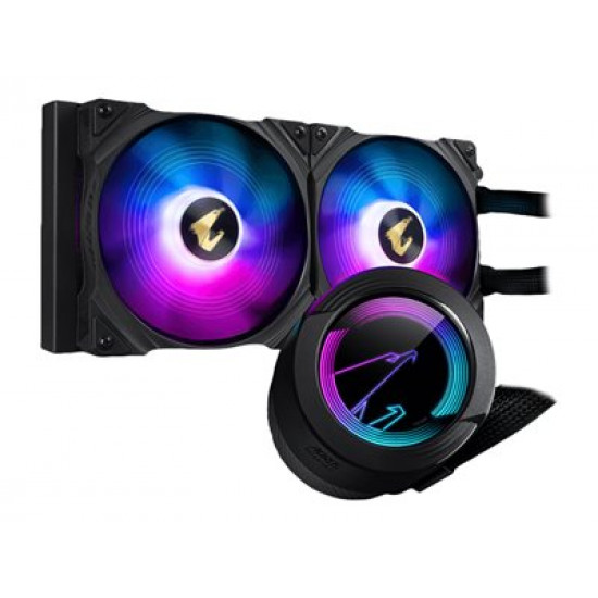 GIGABYTE AORUS WATERFORCE 280LIQUID CPU COOLER with ARGB display