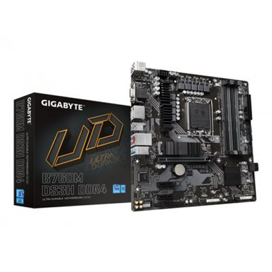 GIGABYTE B760M DS3H LGA1700 4xDDR4 4xSATA 2xM.2 2xDP 1xHDMI