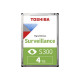 TOSHIBA S300 Surveillance HDD 4TB 3.5inch SATA 5400rpm 256MB 24/7 3yr BULK