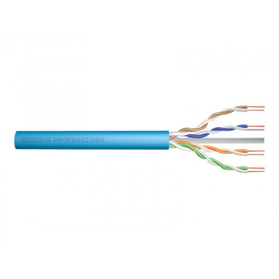 DIGITUS DK-1614-A-VH-5 CAT 6A U-UTP installation cable 500MHz Dca EN 50575 AWG 23/1 500m drum sx blue