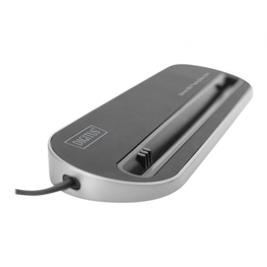 DIGITUS DA-70888 12-Port USB-C Dock gray HDMI VGA 2xUSB-C 4xUSB-A RJ45 1x3.5mm SD/MicroSD