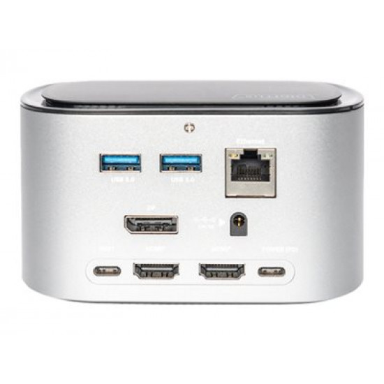 DIGITUS DA-70889 11 Port USB-C Dock with SSD Enclosure 2xHDMI DP 4xUSB-A 2x USB-C RJ45 AC M.2 SSD