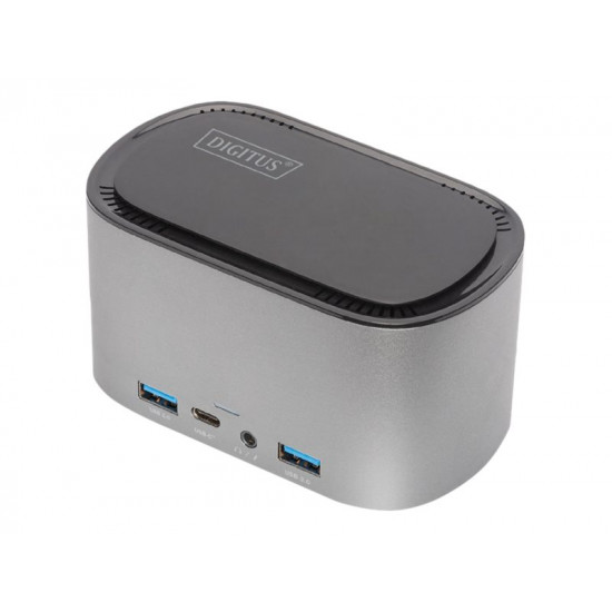 DIGITUS DA-70889 11 Port USB-C Dock with SSD Enclosure 2xHDMI DP 4xUSB-A 2x USB-C RJ45 AC M.2 SSD