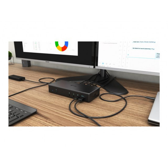 I-TEC USB-C Quattro Display Docking Station 2xDP 2xHDMI 1xGLAN 5xUSB 3.0 1xUSB-C-Data 1xAudio 1xMic 85W PD KL