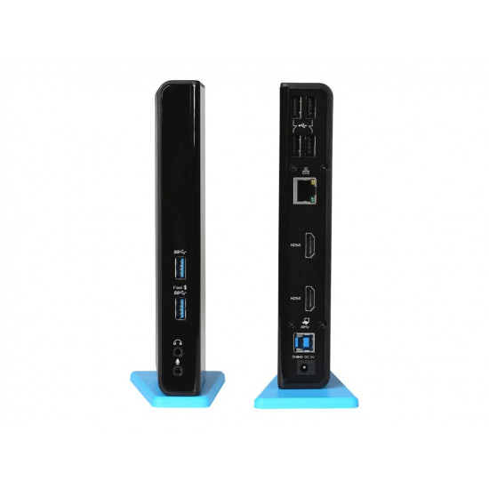 I-TEC USB 3.0/USB-C Dual HDMI Docking Station 2x HDMI 1x GLAN 2x USB 3.0 4x USB 2.0 1x Audio 1x Mic