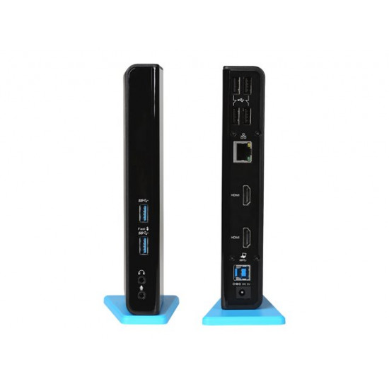 I-TEC USB 3.0/USB-C Dual HDMI Docking Station 2x HDMI 1x GLAN 2x USB 3.0 4x USB 2.0 1x Audio 1x Mic