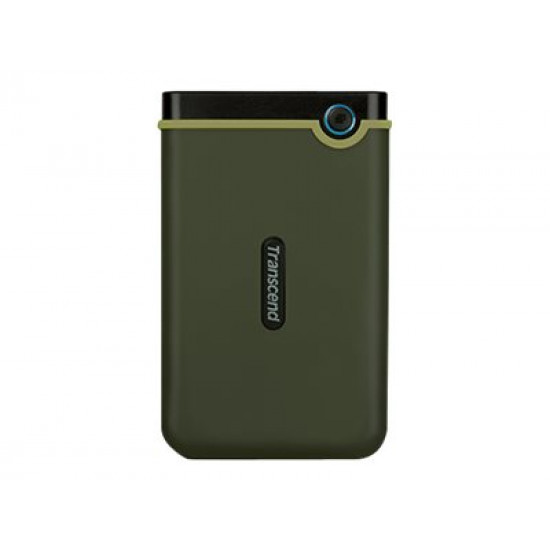 TRANSCEND 2TB StoreJet 25M3G USB 3.1 2.5 Rubber Case Anti-Shock Military Green Slim