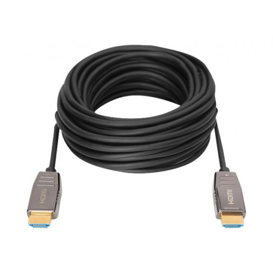 ASSMANN HDMI AOC Hybrid-fiber connection cable Type A M/M 30m UHD 8K60Hz CE gold bl