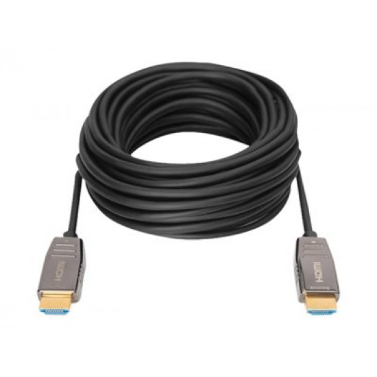 ASSMANN HDMI AOC Hybrid-fiber connection cable Type A M/M 30m UHD 8K60Hz CE gold bl