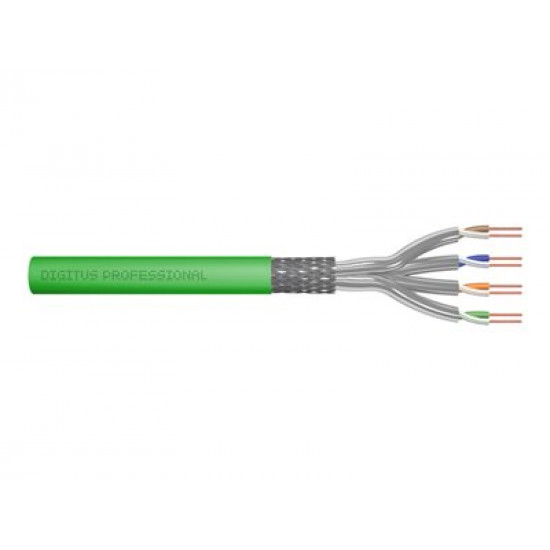 DIGITUS Installation cable cat.8.2 S/FTP Dca solid wire AWG 22/1 LSOH 50m green foiled