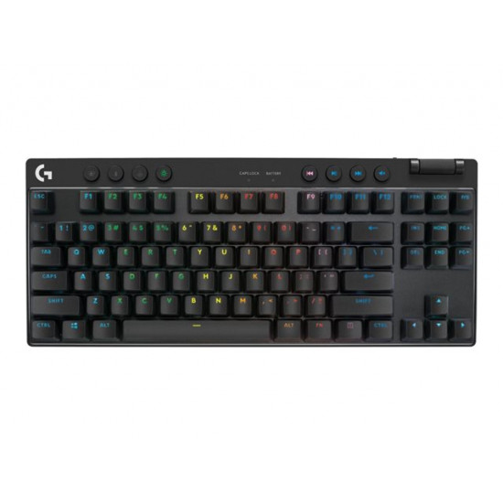 LOGITECH G PRO X TKL LIGHTSPEED Gaming Keyboard BLACK (US) INTL 2.4GHZ/BT TACTILE