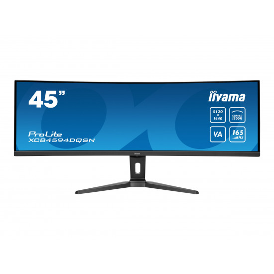 IIYAMA XCB4594DQSN-B1 44.5inch ETE VA DQHD 165Hz 450cd/m2 0.8ms MPRT Speakers USB-C Dock DP 2xHDMI KVM 3xUSB3.2 13cm Height Adj.