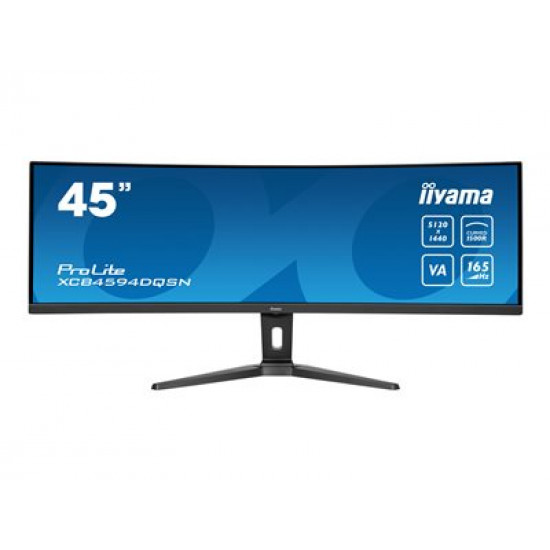 IIYAMA XCB4594DQSN-B1 44.5inch ETE VA DQHD 165Hz 450cd/m2 0.8ms MPRT Speakers USB-C Dock DP 2xHDMI KVM 3xUSB3.2 13cm Height Adj.