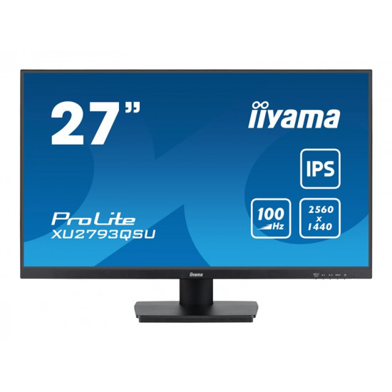 IIYAMA XU2793QSU-B6 27inch ETE IPS 2560x1440 100Hz QHD 1ms 250cd/m2 Speakers HDMI DP USB 2x3.2 FreeSync