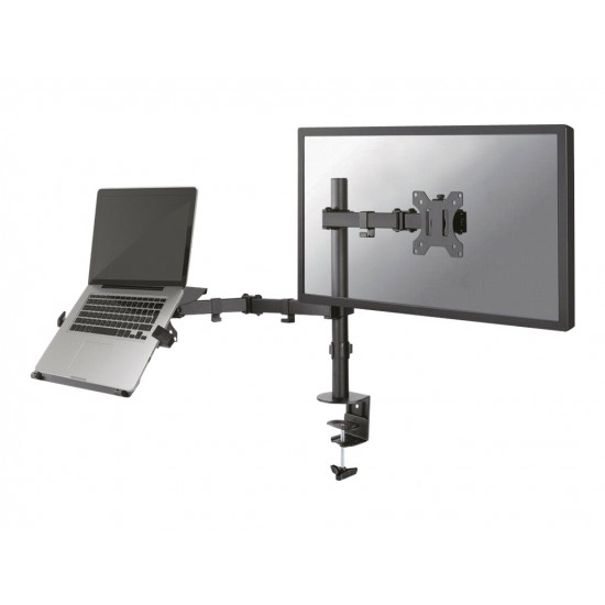 NEOMOUNTS Monitor/Screen and Notebook DeskMount clamp/grommet 10-32inch max 8kg Full motion black