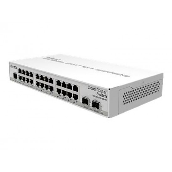 MIKROTIK CRS326-24G-2S+IN 24xGig LAN 2xSFP+ Dual boot Desktop case managed switch