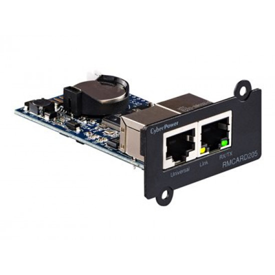 CYBERPOWER RMCARD205 Network Card for SNMP SLOT combatible OR and PR Series two connection network and Environment Sensor