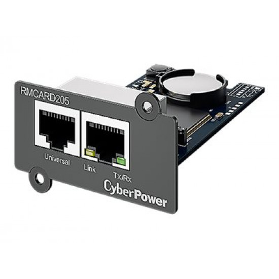 CYBERPOWER RMCARD205 Network Card for SNMP SLOT combatible OR and PR Series two connection network and Environment Sensor