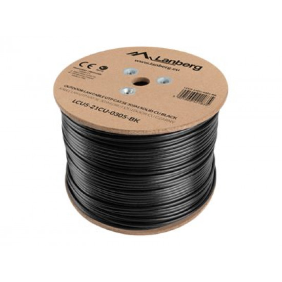 LANBERG LCU5-21CU-0305-BK UTP stranded cable CU OUTDOOR cat. 5e 305m Black