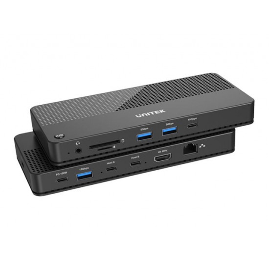 UNITEK D1077A KVM HUB USB-C KVM HDMI 2.0 PD 100W 11in1