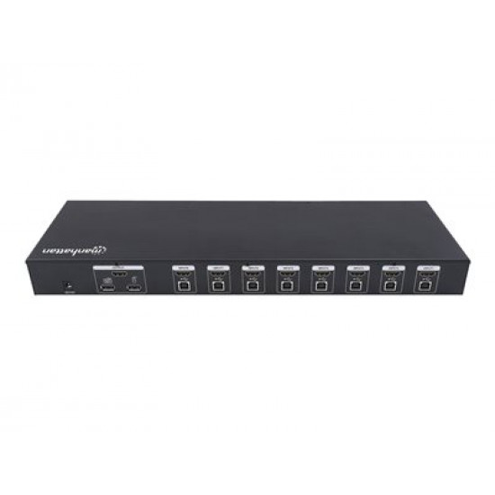 MANHATTAN 8-Port HDMI KVM Switch Eight HDMI and Eight USB-B Ports Full HD set of eight HDMI-to-USB cables included