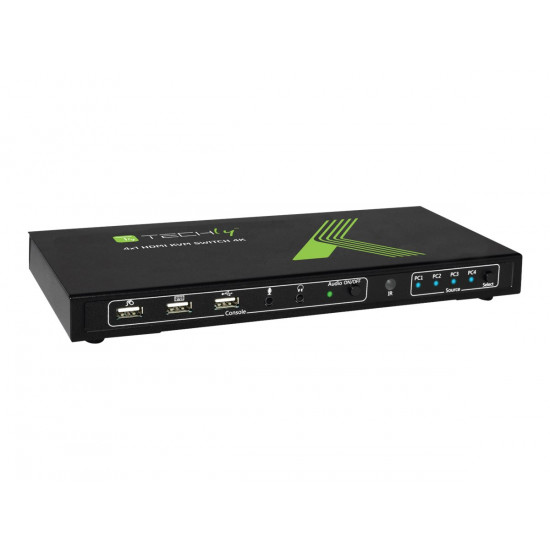 TECHLY 028702 4-port HDMI/USB KVM switch 4x1 with audio