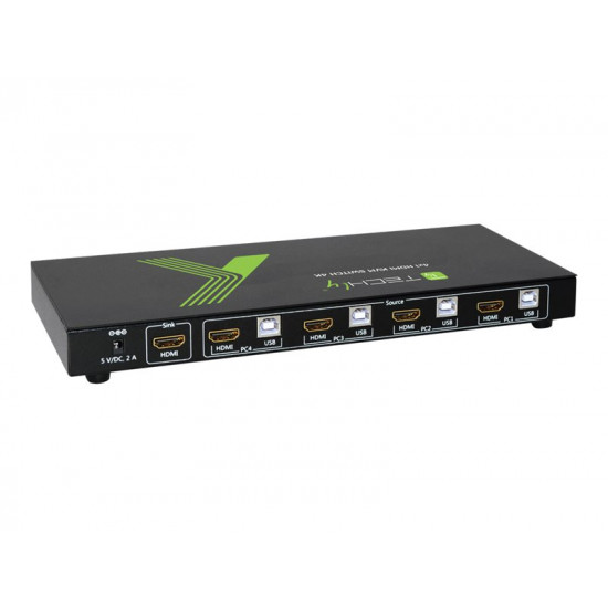 TECHLY 028702 4-port HDMI/USB KVM switch 4x1 with audio