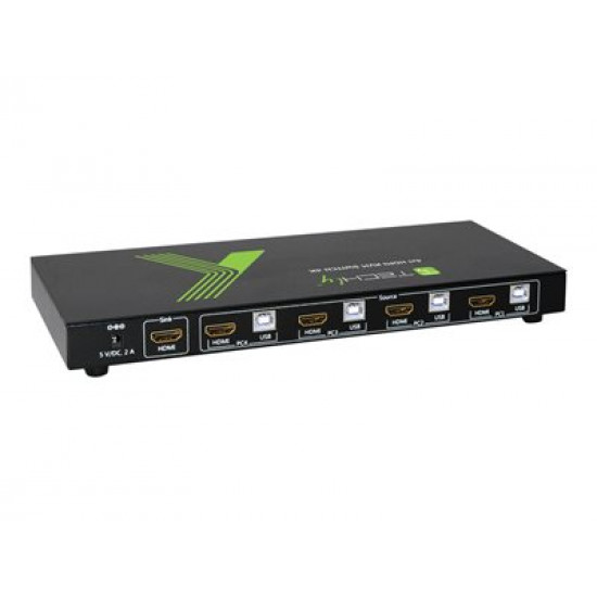 TECHLY 028702 4-port HDMI/USB KVM switch 4x1 with audio