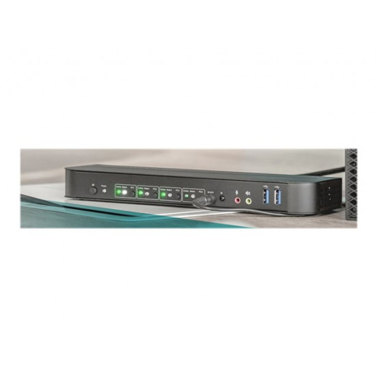 DIGITUS KVM Switch 4x1 DP DP/HDMI Out USB 4Kx2K 60Hz