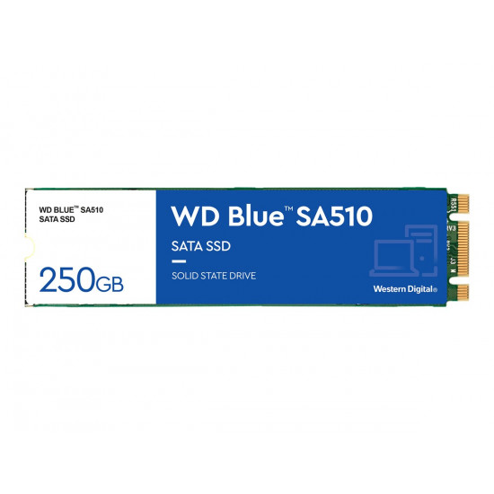 WD Blue SA510 SSD 250GB M.2 2280 SATA III 6Gb/s internal single-packed