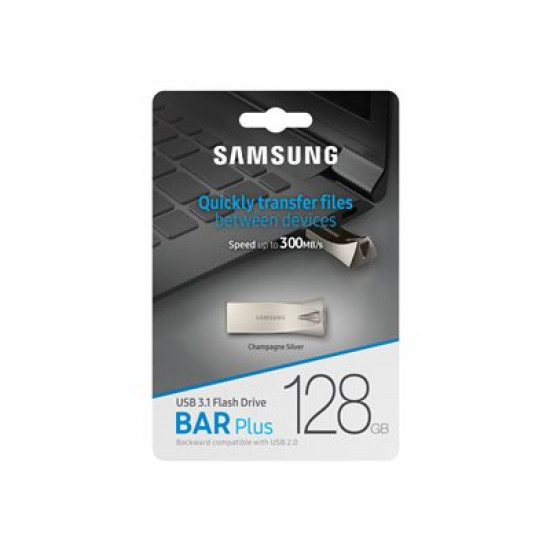 SAMSUNG BAR PLUS 128GB USB 3.1 Champagne Silver