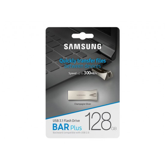 SAMSUNG BAR PLUS 128GB USB 3.1 Champagne Silver