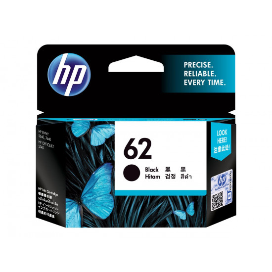 HP 62 Black Ink Cartridge Blister