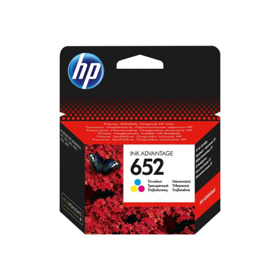 HP 652 Tri-color Original Ink Advantage Cartridge