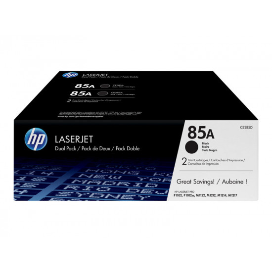 HP 2x Toner CE285A black HV LaserJet P1102 M1132 M1212 M1217