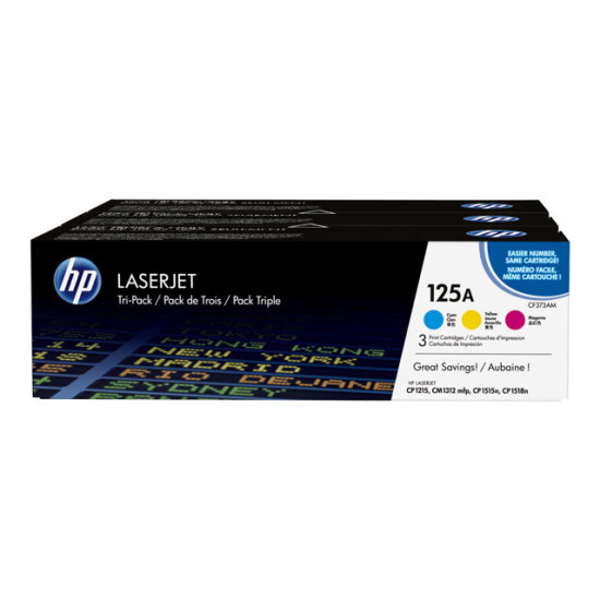 HP Toner 125A CYM Tri-Pack