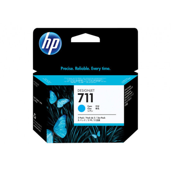 HP 3x 711 ink Cyan DJ T120 520