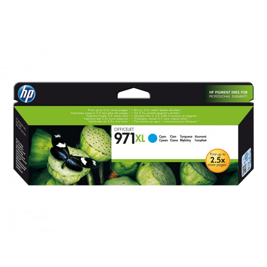 HP 971XL Ink Cyan OJ Pro X451 X551 DW Printer X476 X576 DW MFP 6600 pages