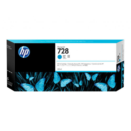 HP 728 300-ml Cyan Ink Cartridge