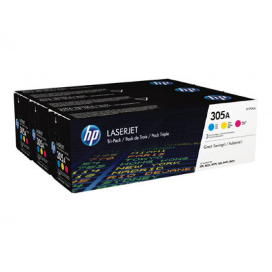 HP Toner 305A CYM Tri-Pack M351 M451 M375 M475