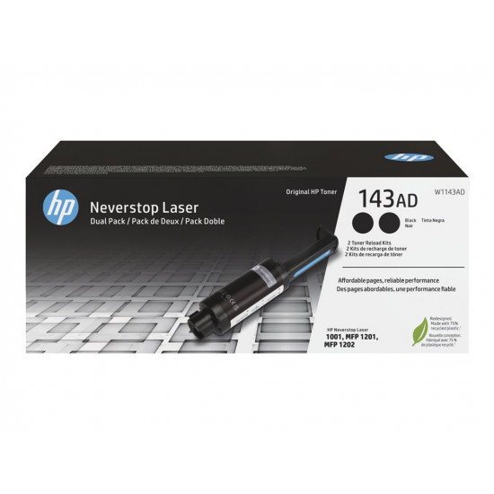 HP 143AD Neverstop Toner Reload Kit 2-Pack