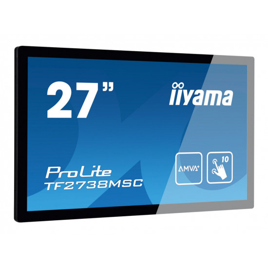 IIYAMA TF2738MSC-B2 A 27inch Touchpanel 1080p IPS 500cd 10touch points CA VGA HDMIx1 DPx1 speakers 2x1W open frame black