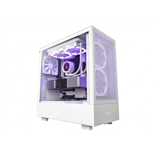 NZXT PC case H5 Flow midi tower white window