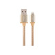 GEMBIRD CCB-mUSB2B-AMLM-6-G USB to 8-pin cable cotton braided metal connectors 1.8m gold