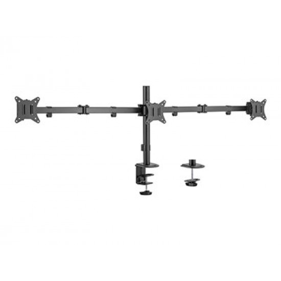 GEMBIRD MA-D3-01 Adjustable desk 3-display mounting arm 17-27inch up to 7 kg