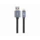 GEMBIRD CCB-mUSB2B-AMCM-6 Gembird USB 2.0 cable to type-C, cotton braided, metal connectors, 1.8m, black