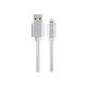 GEMBIRD CCB-mUSB2B-AMLM-6-S Gembird USB to 8-pin cable, cotton braided, metal connectors, 1.8m, silver