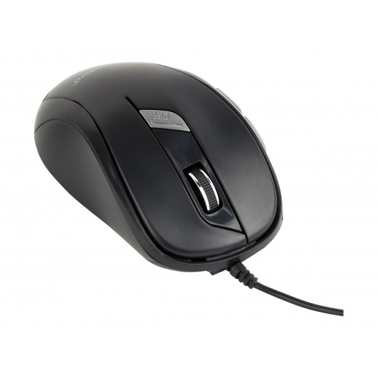 GEMBIRD MUS-6B-01 optical mouse 1600DPI USB Black 1.35m cable length