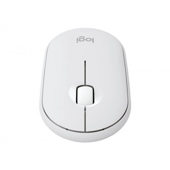 LOGITECH Pebble Mouse 2 M350s Mouse optical 3 buttons wireless Bluetooth 5.2 LE tonal white