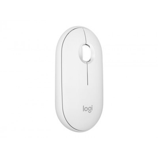 LOGITECH Pebble Mouse 2 M350s Mouse optical 3 buttons wireless Bluetooth 5.2 LE tonal white